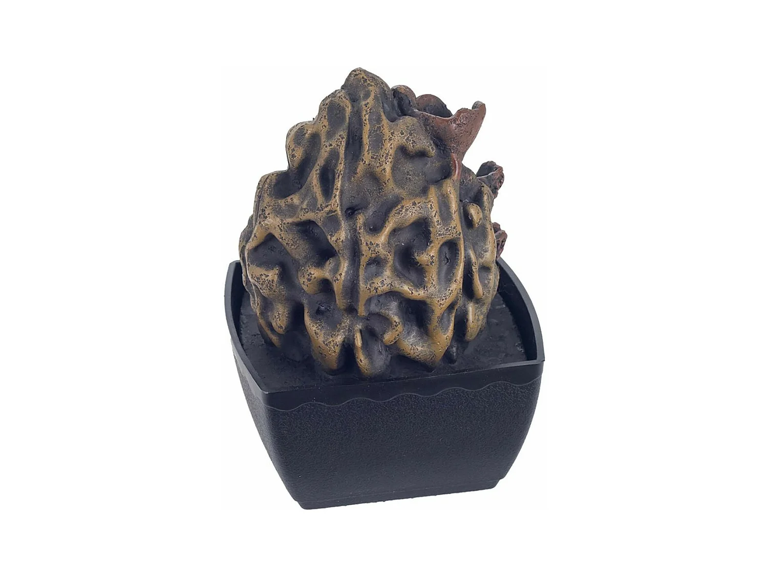 Fontana da interno in resina Buddha e roccia