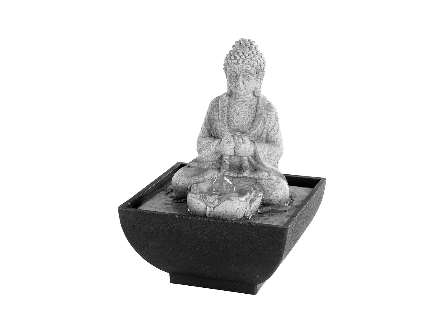 Fontaine intérieure en polyrésine Bouddha assis