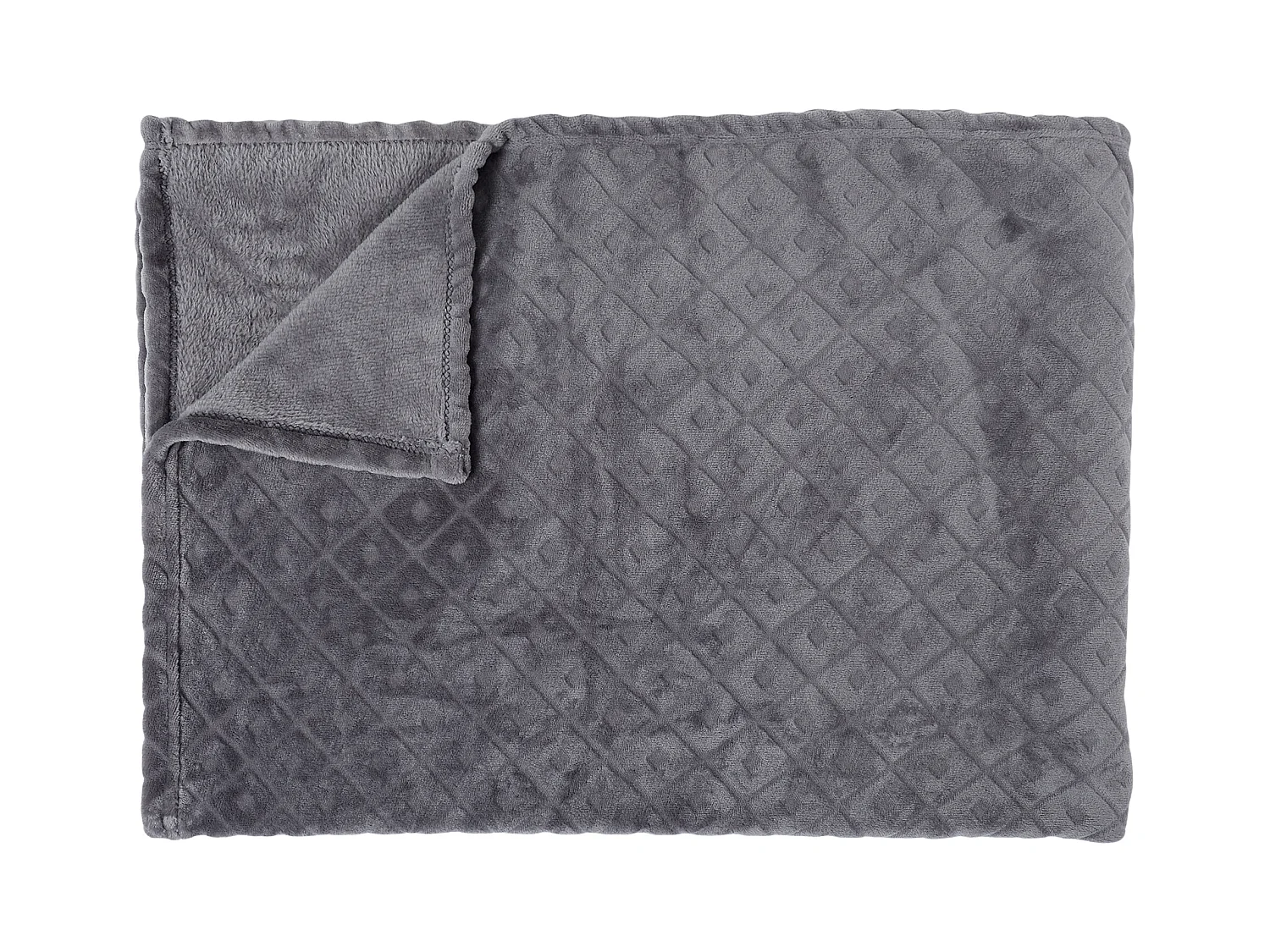 Plaid Embosse Gris 140x200cm Gris