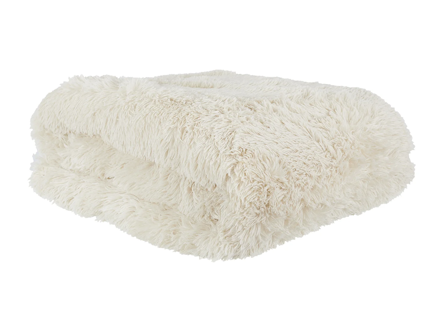 Couvre Lit Poils Longs Beige 220x240cm Beige