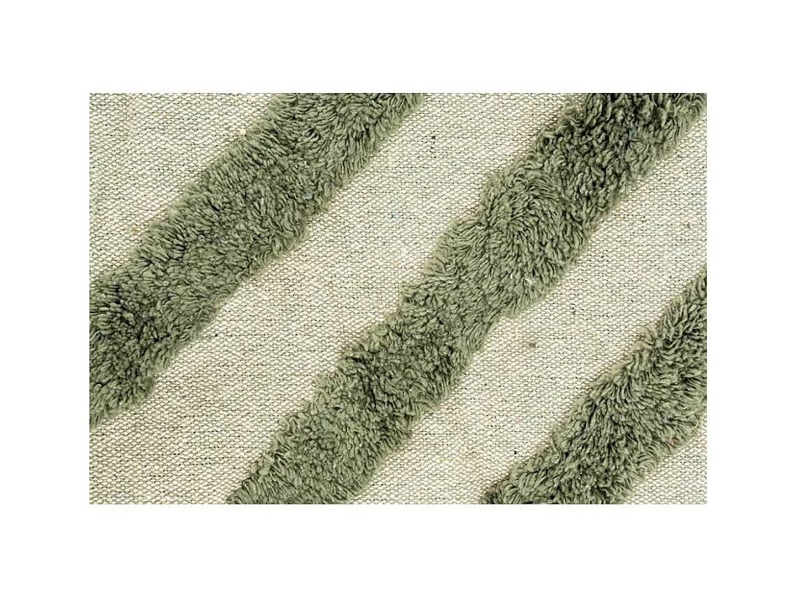 Plaid en coton tufté vert