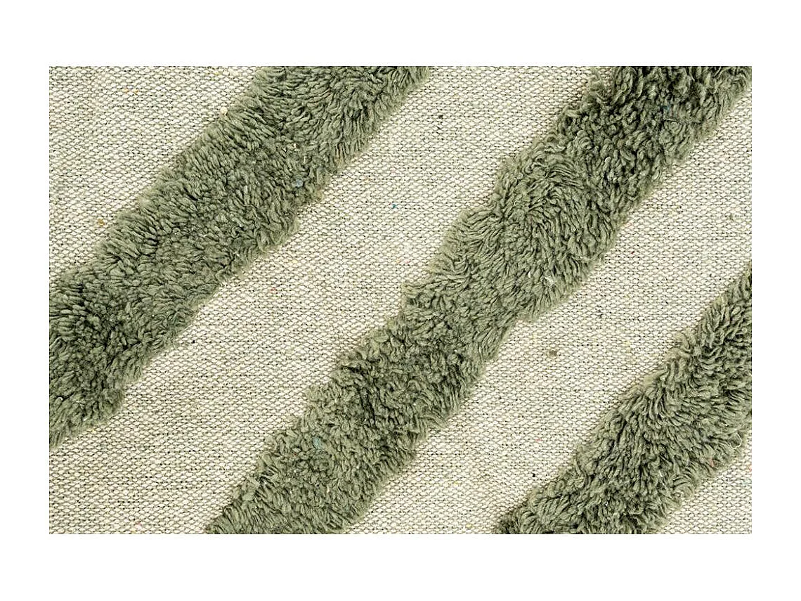 Plaid en coton tufté vert