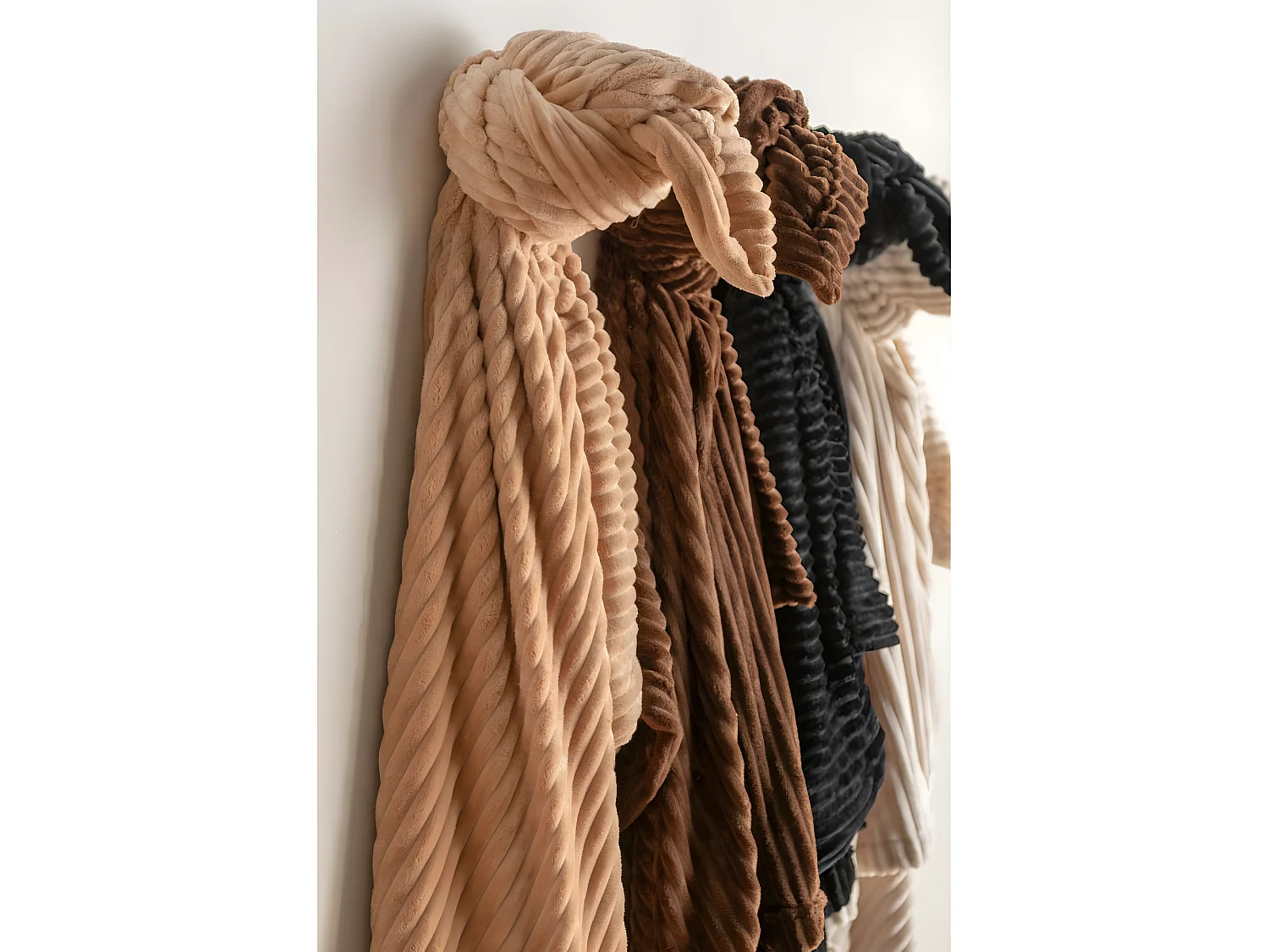 Plaid en velours côtelé 150 cm