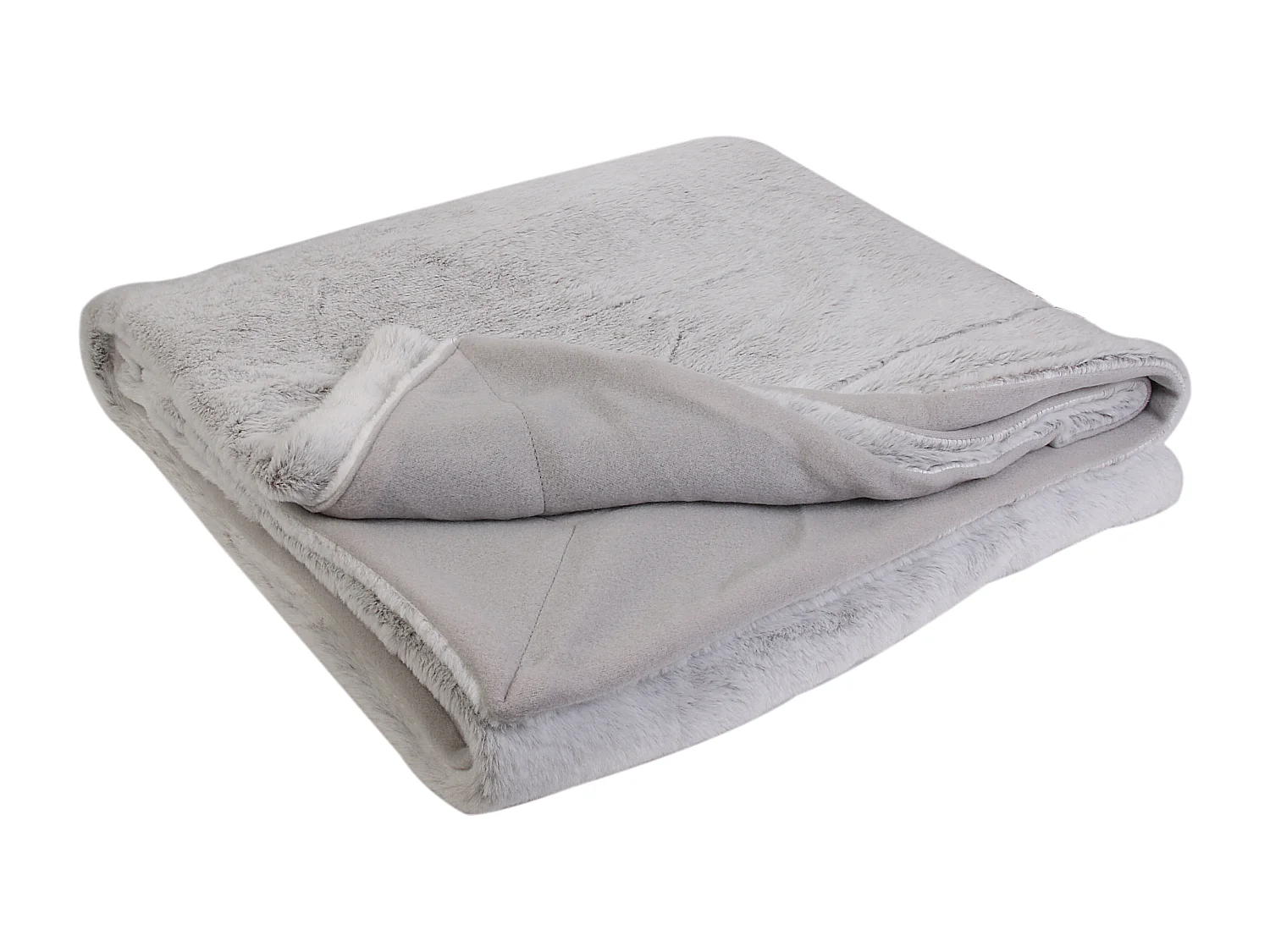 Plaid Imitation Fourrure Xxl 140x200cm Gris