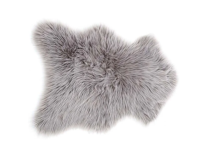 Tapis Imitation Fourrure "Katy" 60x90cm Gris