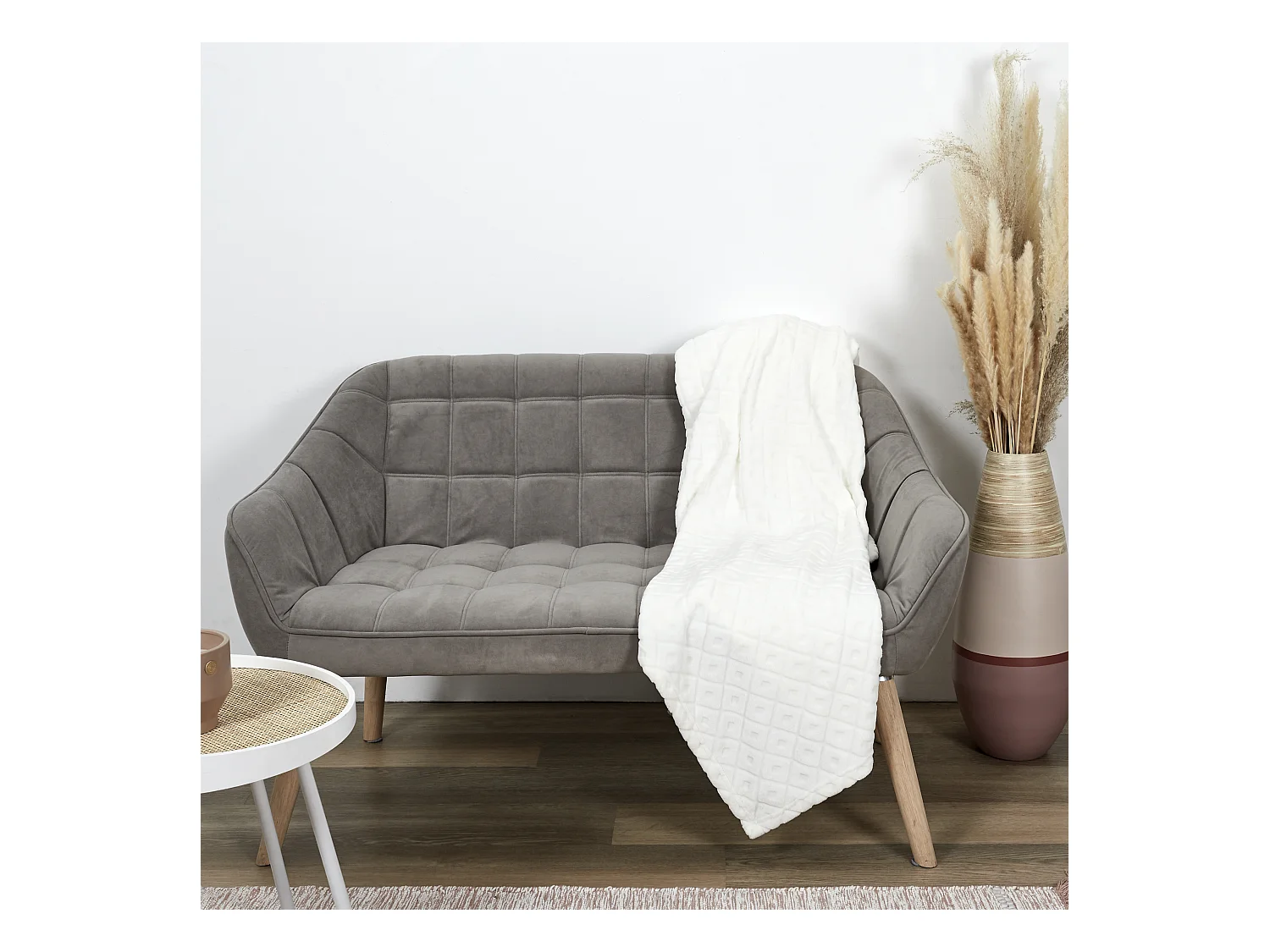 Plaid Embosse Beige 140x200cm Beige