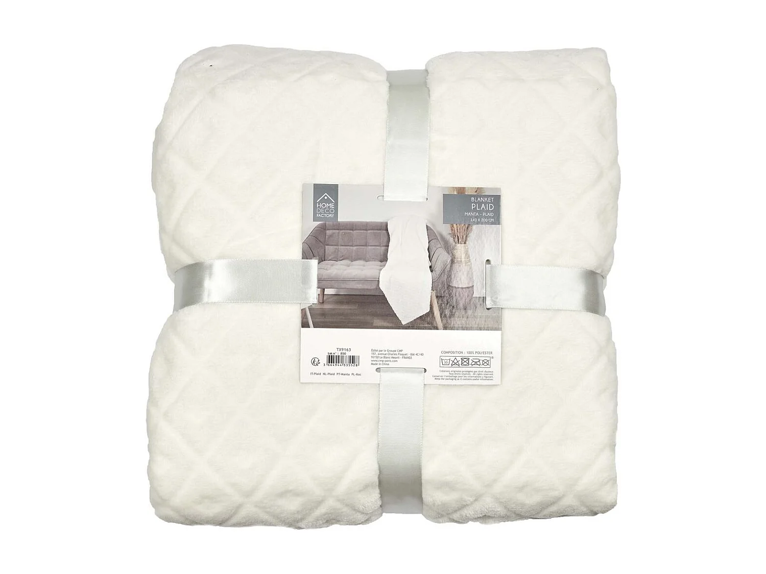 Plaid Embosse Beige 140x200cm Beige