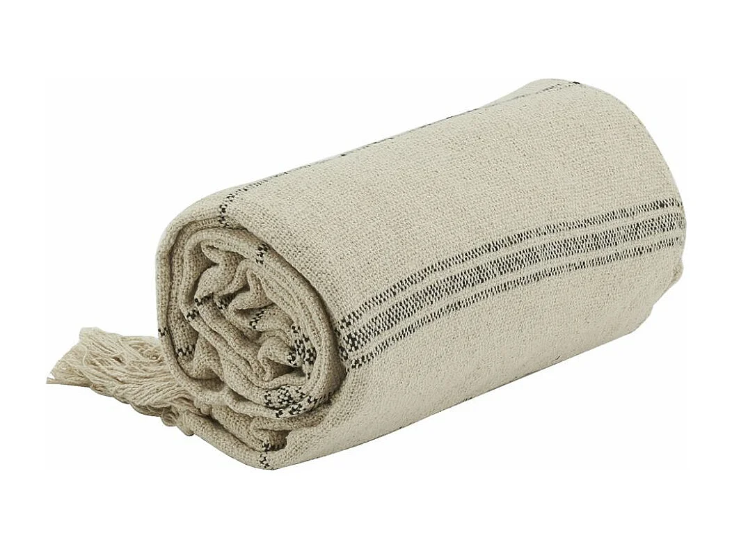 Plaid à rayures en coton