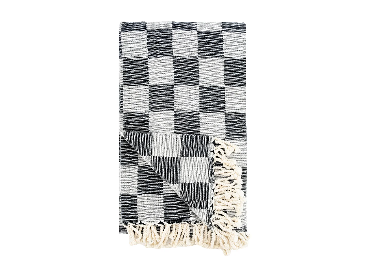 Coperta in cotone a scacchiera