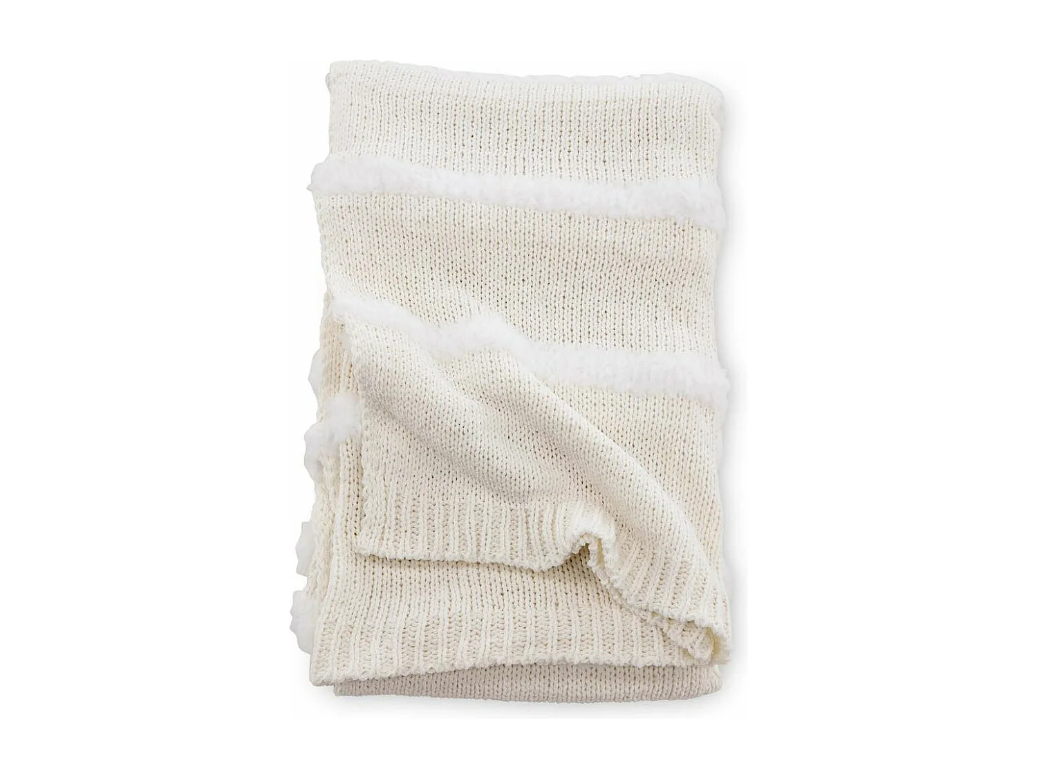 Plaid Déco "Katleen" 130x170cm Naturel