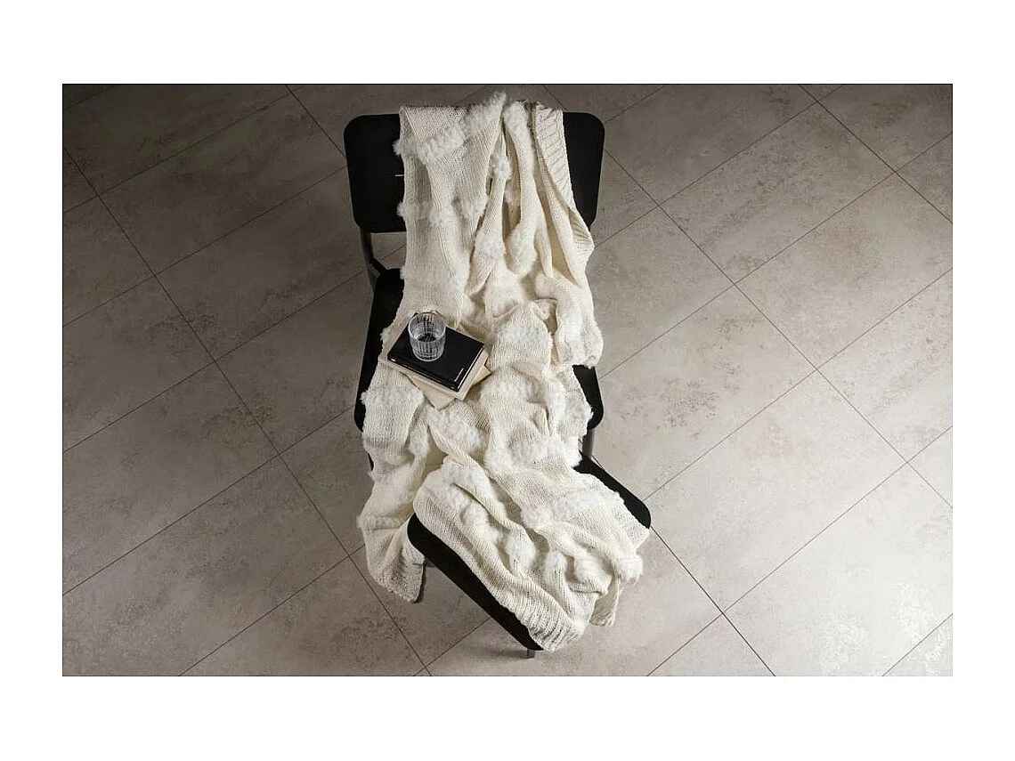 Plaid Déco "Katleen" 130x170cm Naturel