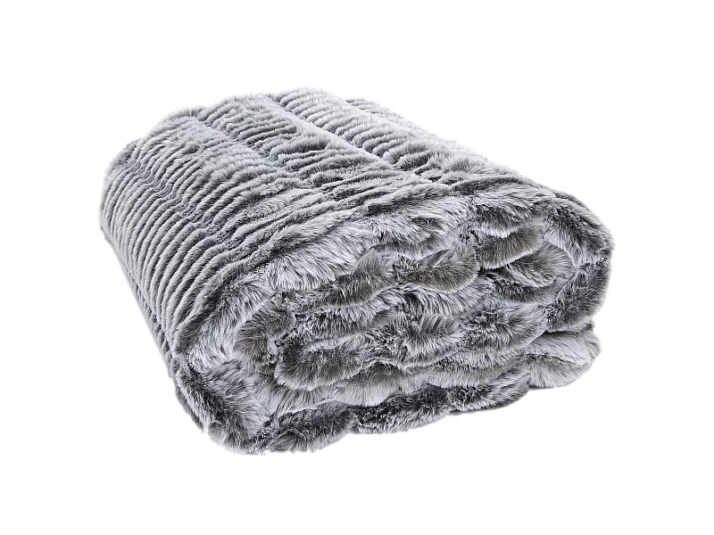 Plaid Imit Fourrure Opulence Gris 120x150cm Gris