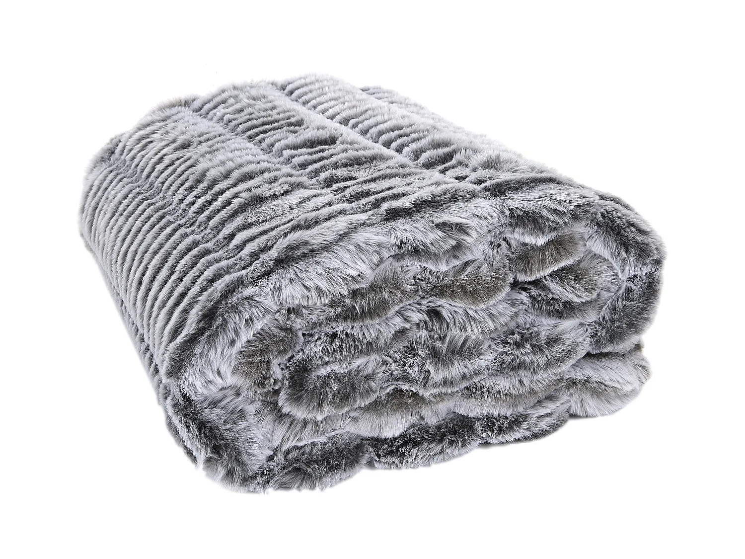 Plaid Imit Fourrure Opulence Gris 120x150cm Gris