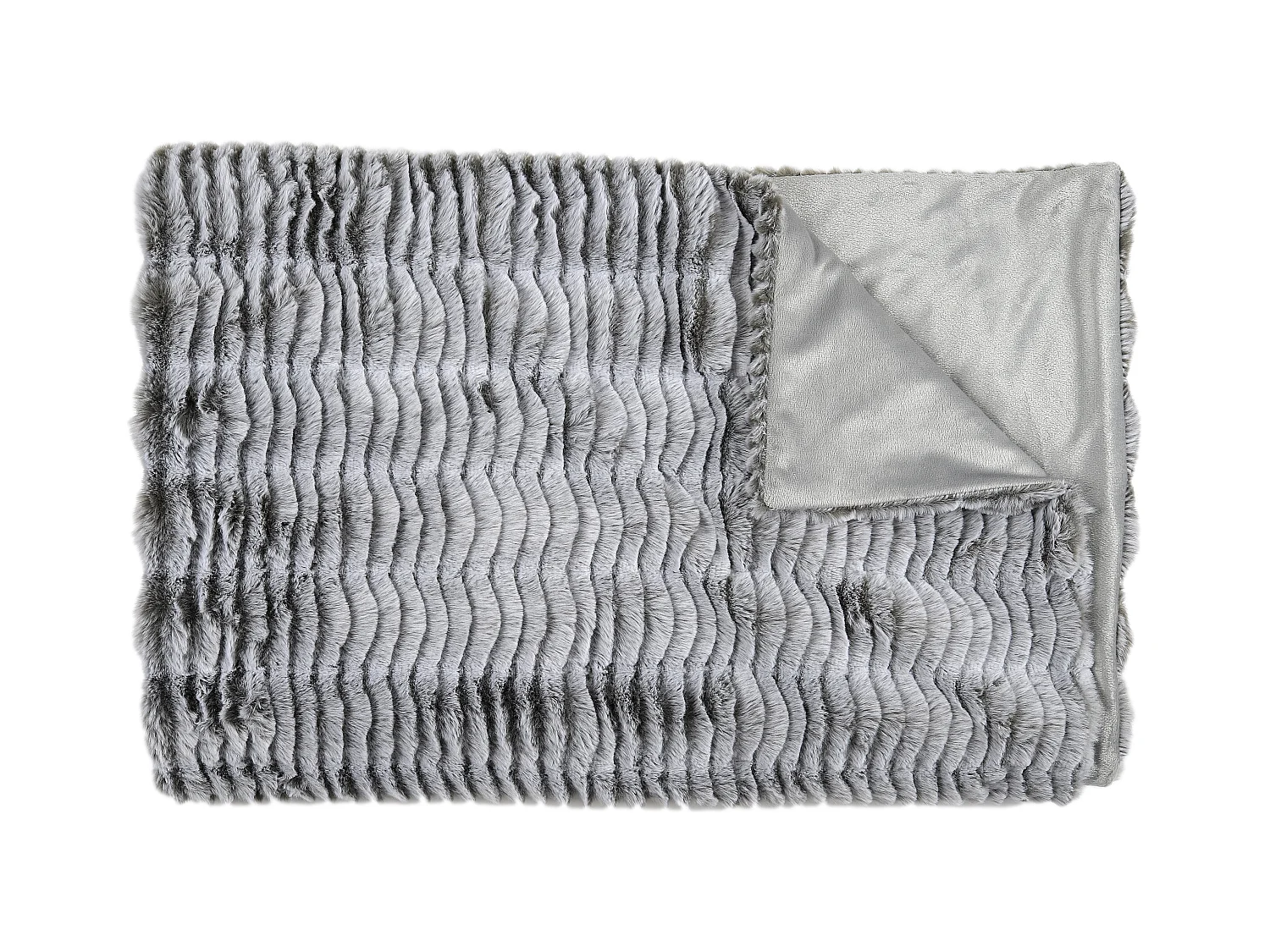 Plaid Imit Fourrure Opulence Gris 120x150cm Gris