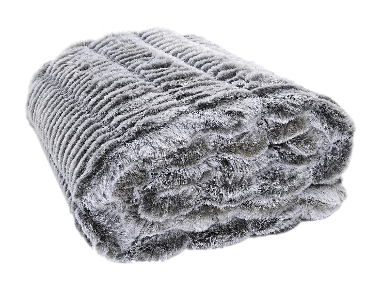 Plaid Imit Fourrure Opulence Gris 120x150cm Gris