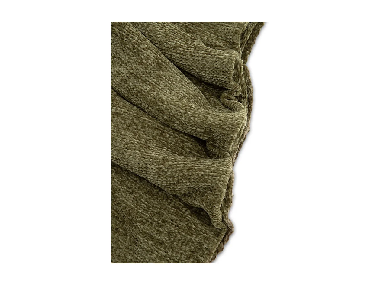 Plaid Chenille "Ally" 130x170cm Vert Mousse