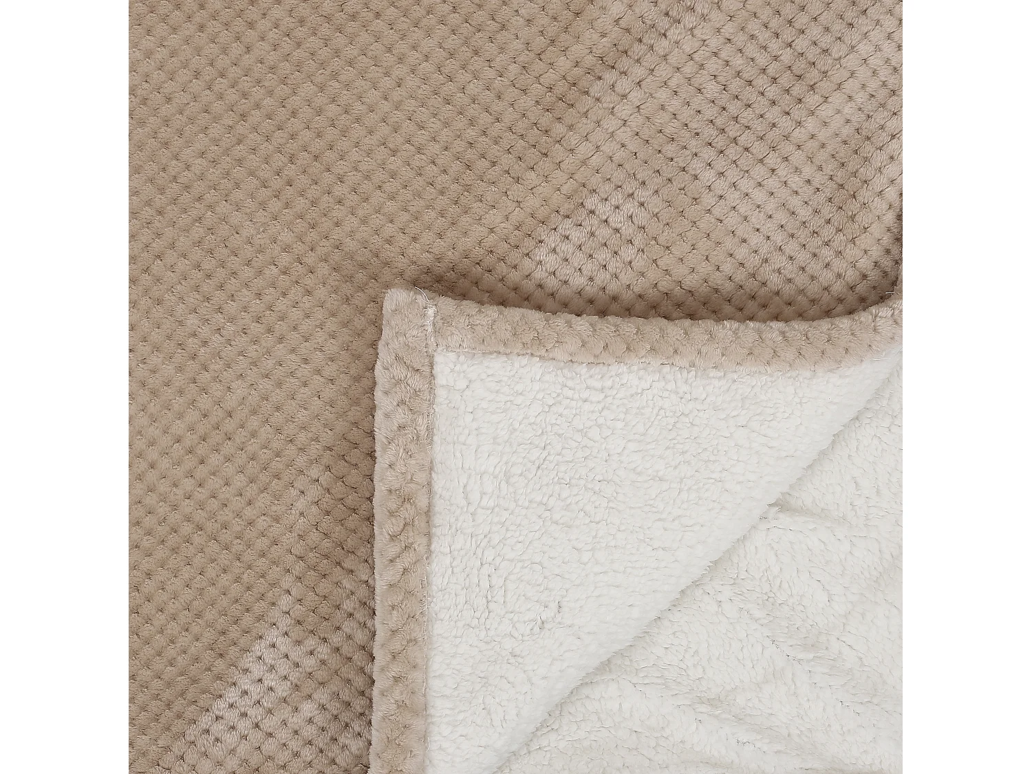 Plaid Nid Abeille Beige Sherpa Xxl 180x220cm Beige