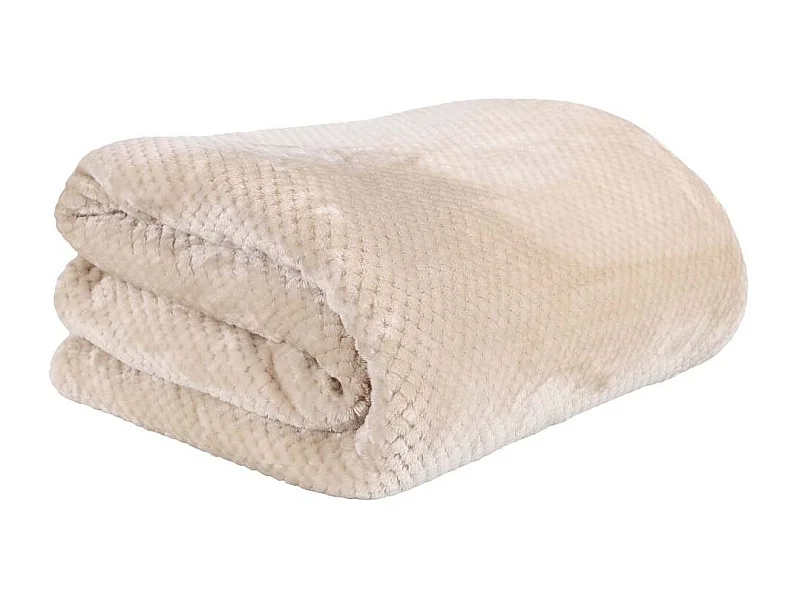 Plaid Nid Abeille Beige Sherpa Xxl 180x220cm Beige