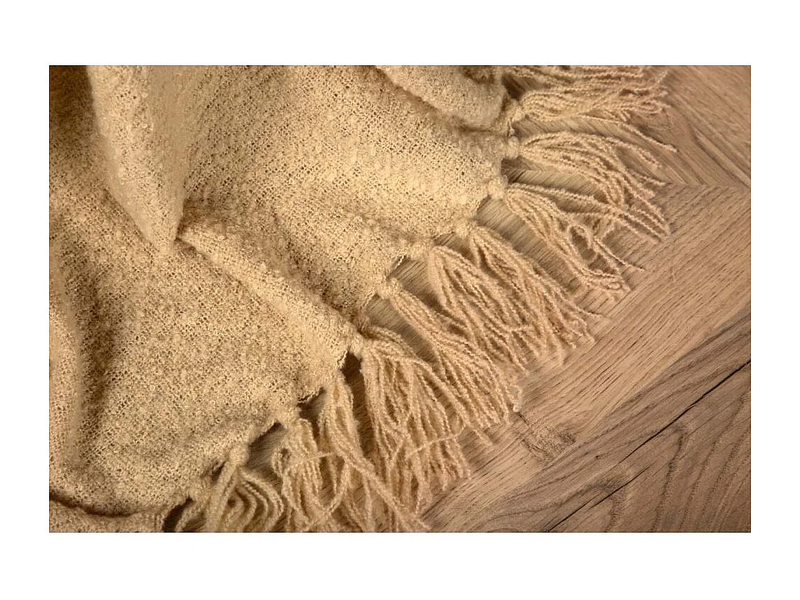 Stanly plaid 170x130cm beige.