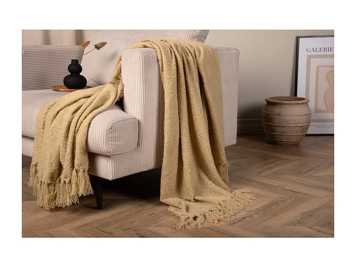 Stanly plaid 170x130cm beige.