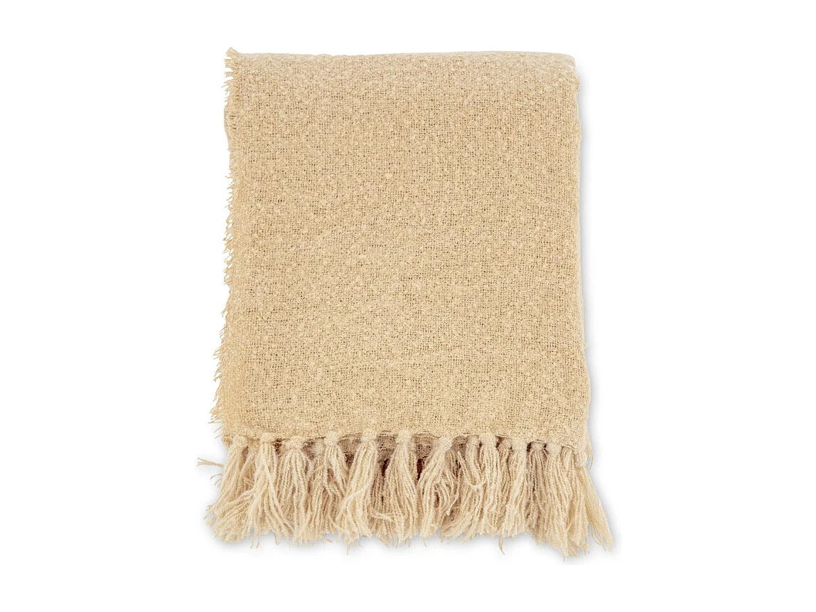 Copridivano in poliestere con nappe Stanly 170 x 130 cm