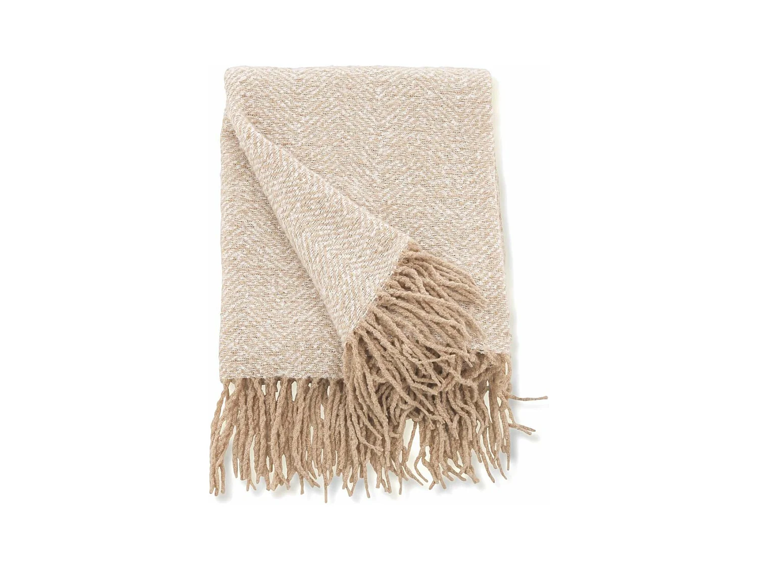 Sofaüberwurf mit Fischgrätenmuster Toby 170 x 130 cm