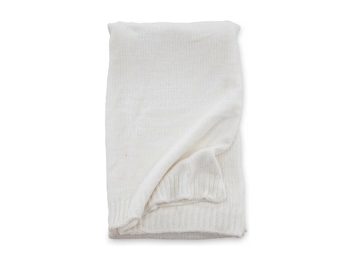 Plaid Chenille "Ally" 130x170cm Blanc