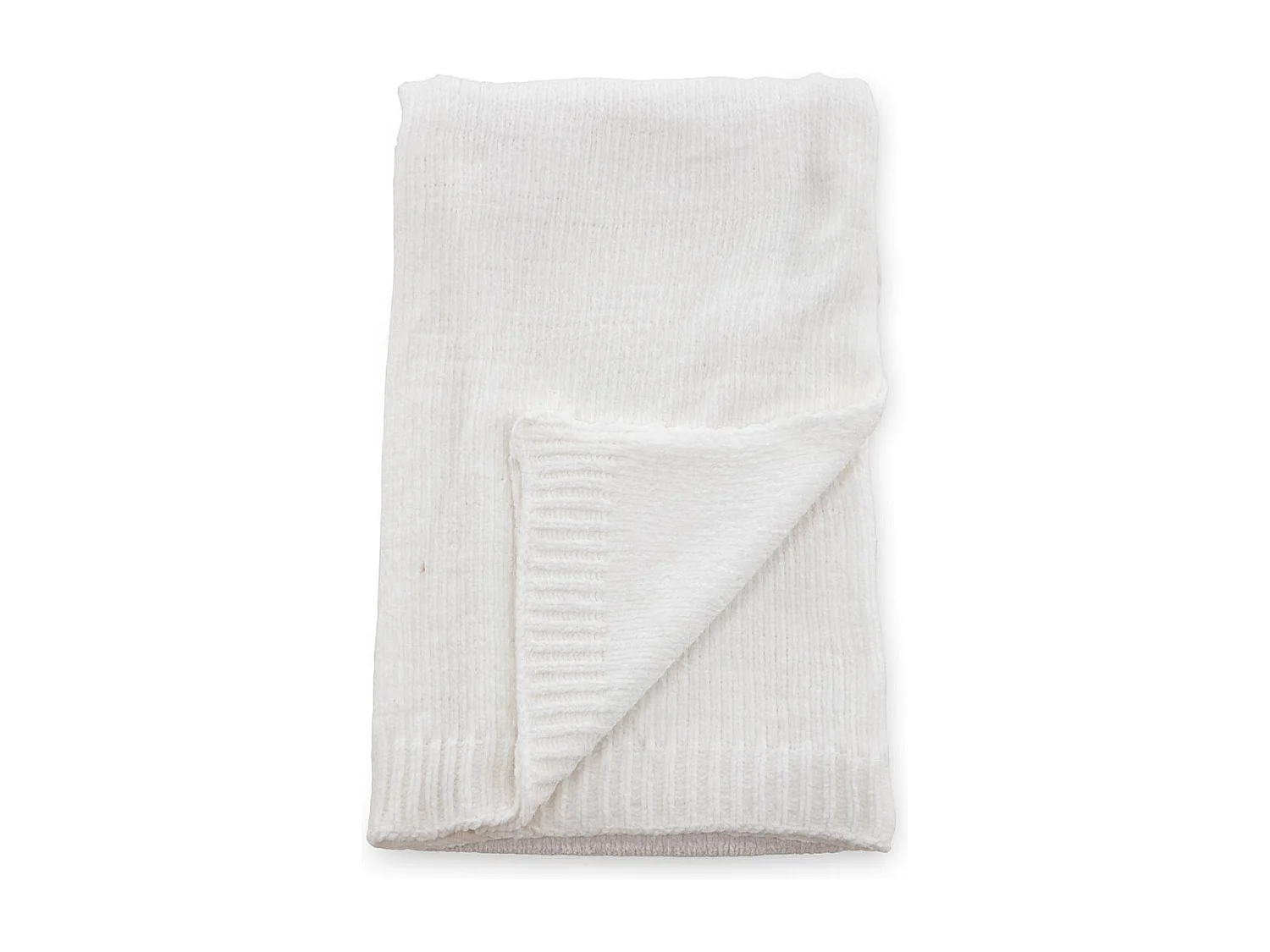 Plaid Chenille "Ally" 130x170cm Blanc