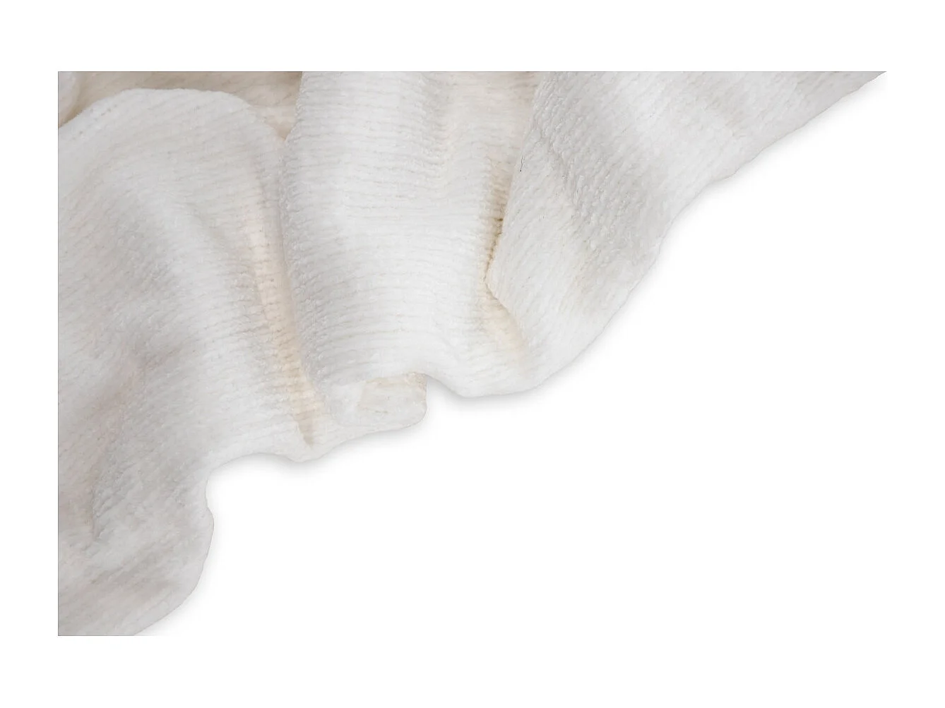 Plaid Chenille "Ally" 130x170cm Blanc