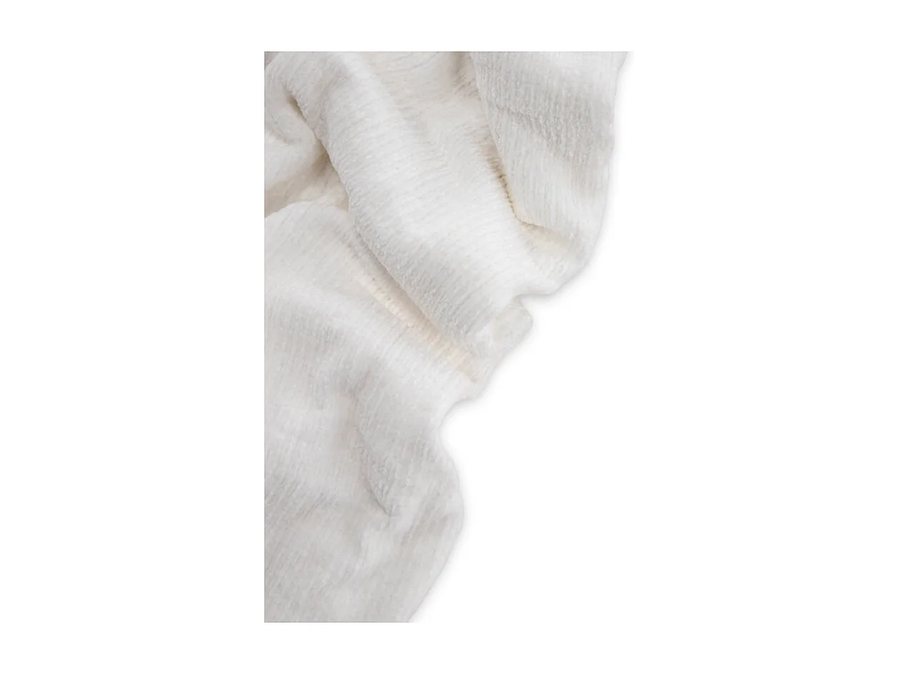 Plaid Chenille "Ally" 130x170cm Blanc