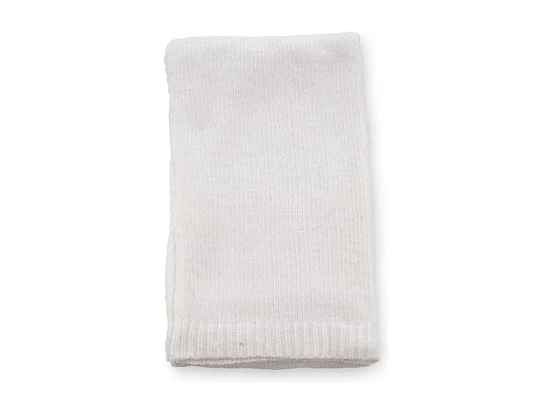 Plaid Chenille "Ally" 130x170cm Blanc