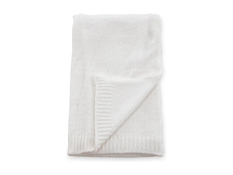 Plaid Chenille "Ally" 130x170cm Blanc