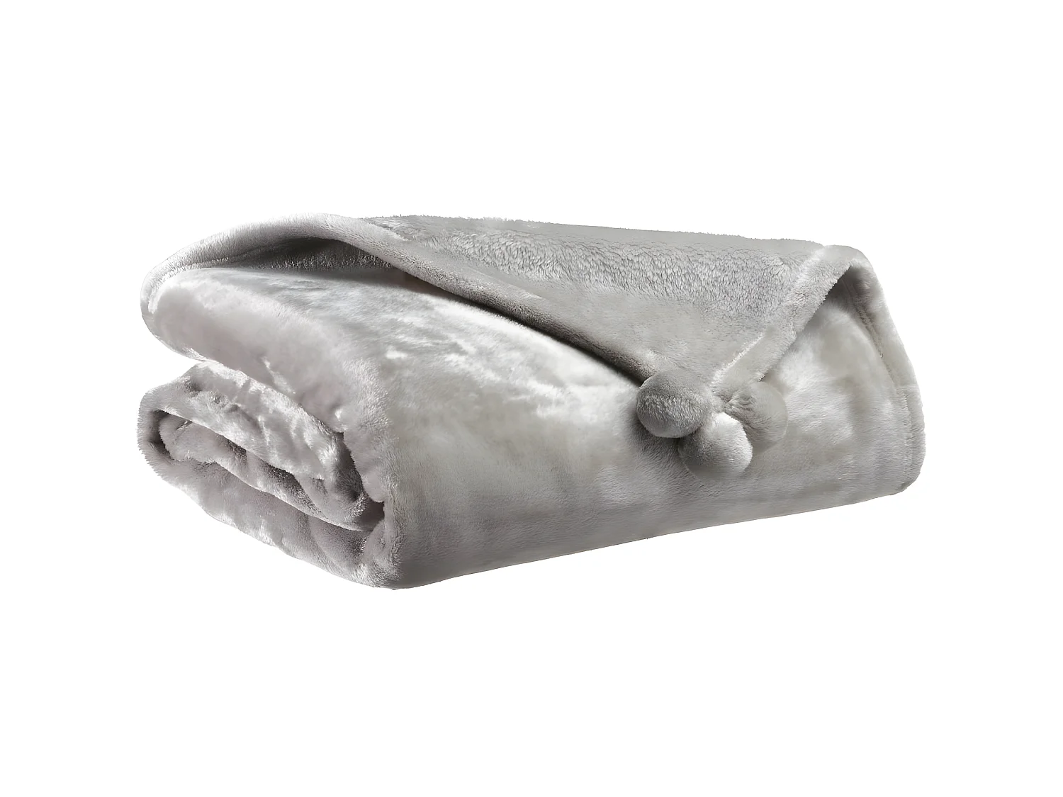 Manta Tender Pompons Pérola 130 x 170 cm