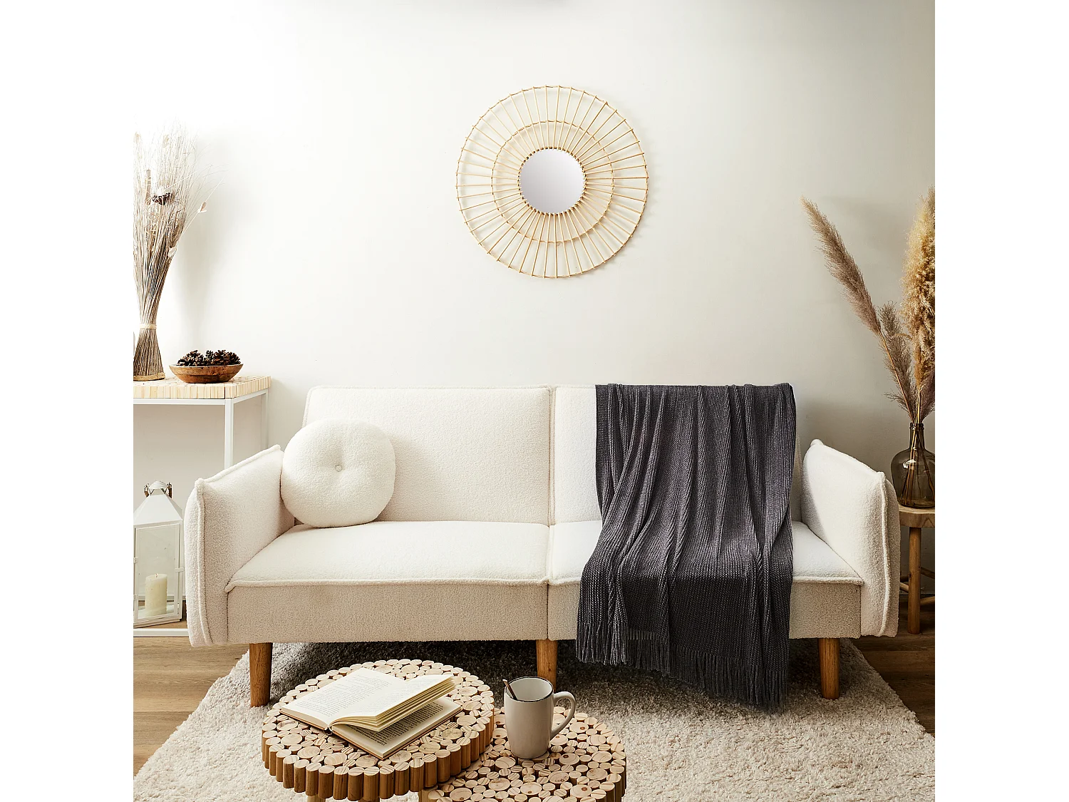 Plaid Chenille Frange Gris 120x150cm Gris