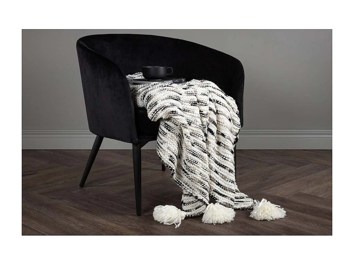 Unny plaid 170x130cm grijs, wit.