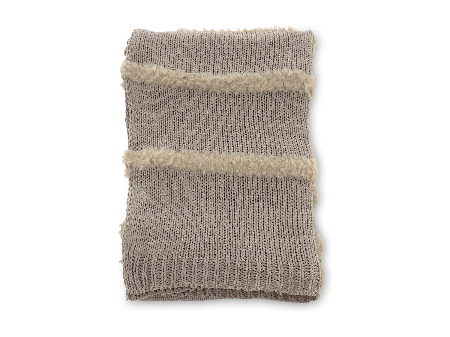 Plaid Déco "Katleen" 130x170cm Gris Clair