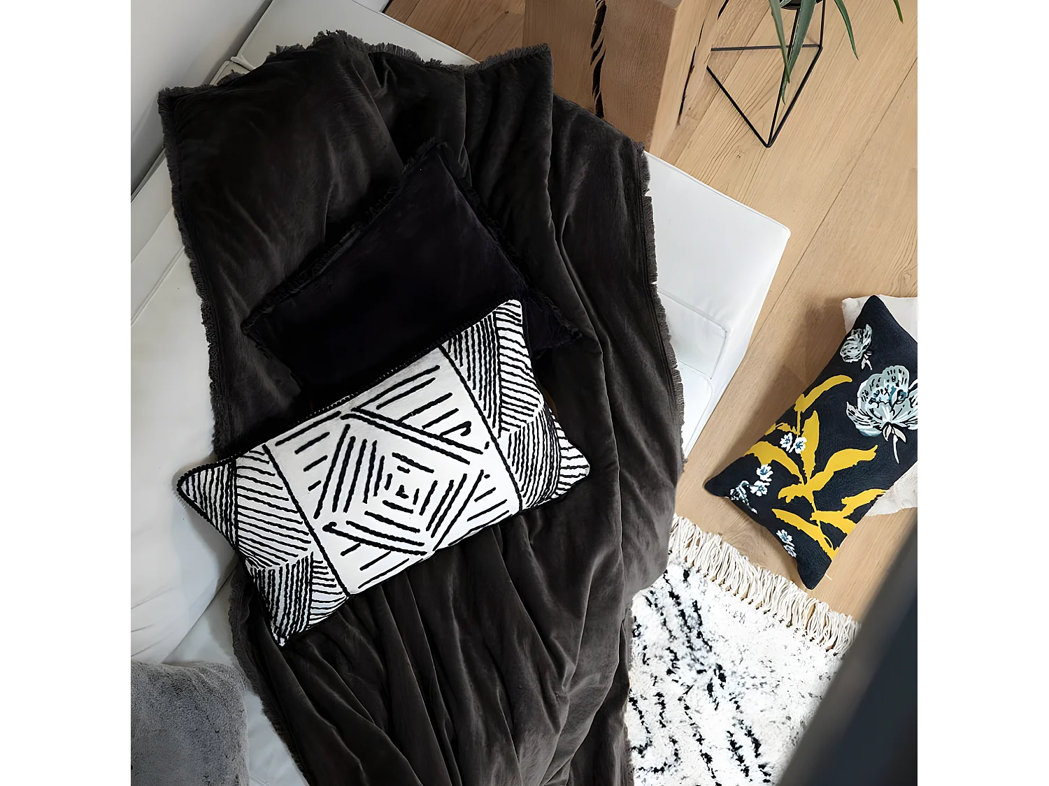 Plaid aus Baumwolle und Polyester Fara 200 x 135 cm