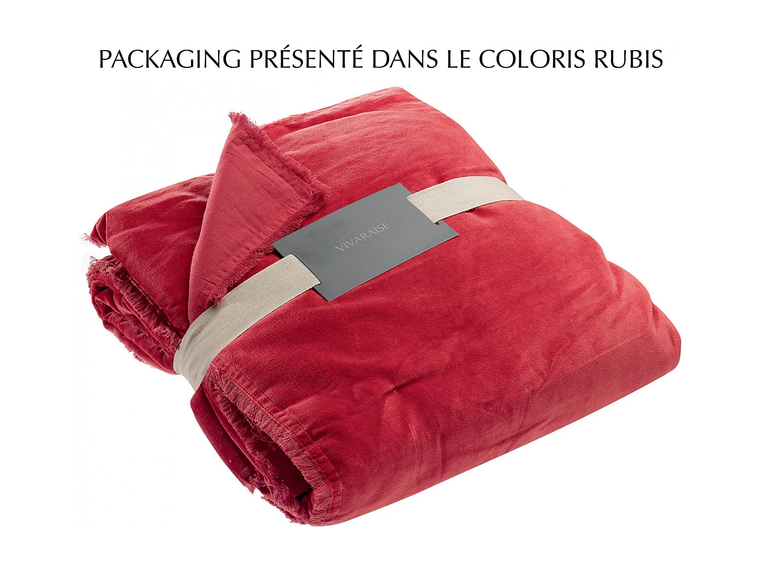 Plaid en coton et polyester Fara 200 x 135 cm