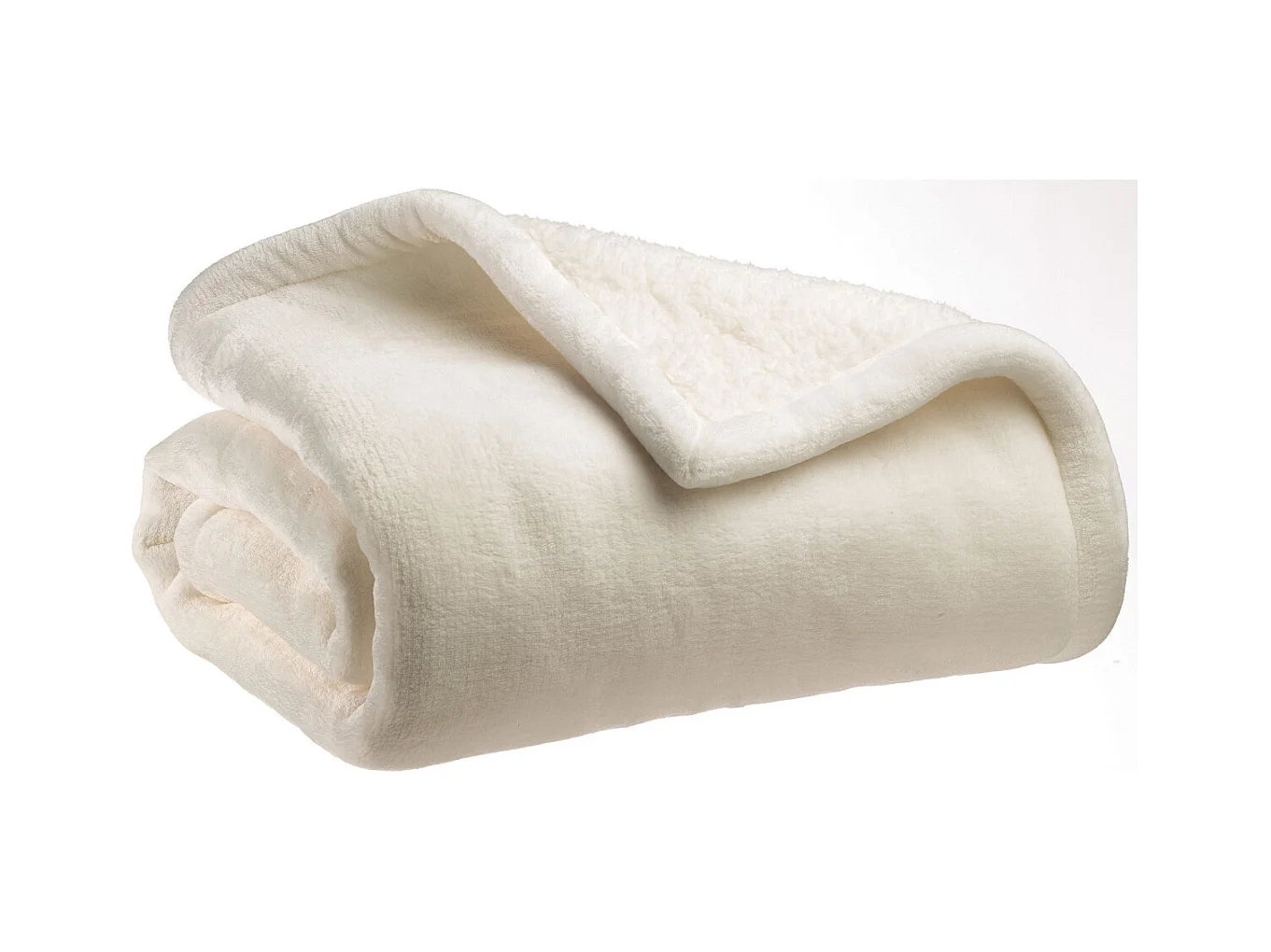 Plaid en polyester Michka 160 x 130 cm Neige