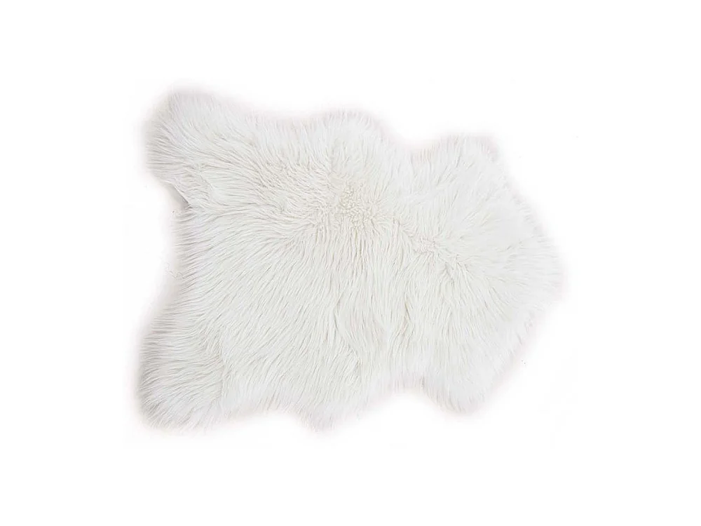 Tapis Imitation Fourrure "Katy" 60x90cm Blanc
