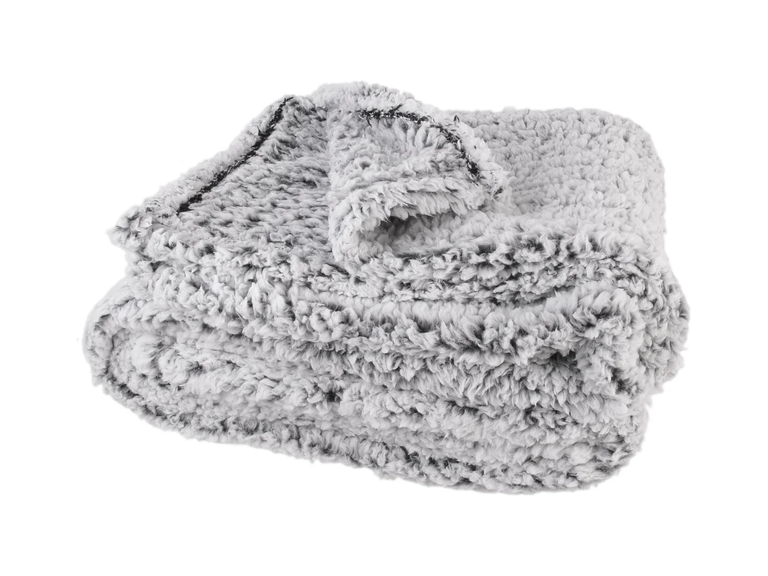 Plaid Sherpa Gris 120x150cm Gris