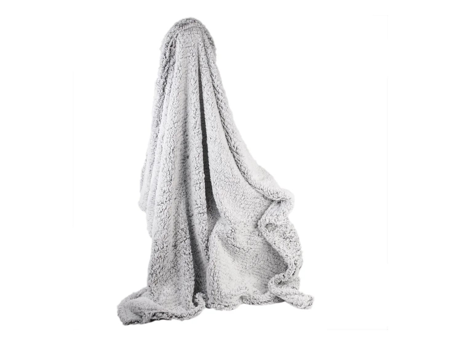Plaid Sherpa Gris 120x150cm Gris