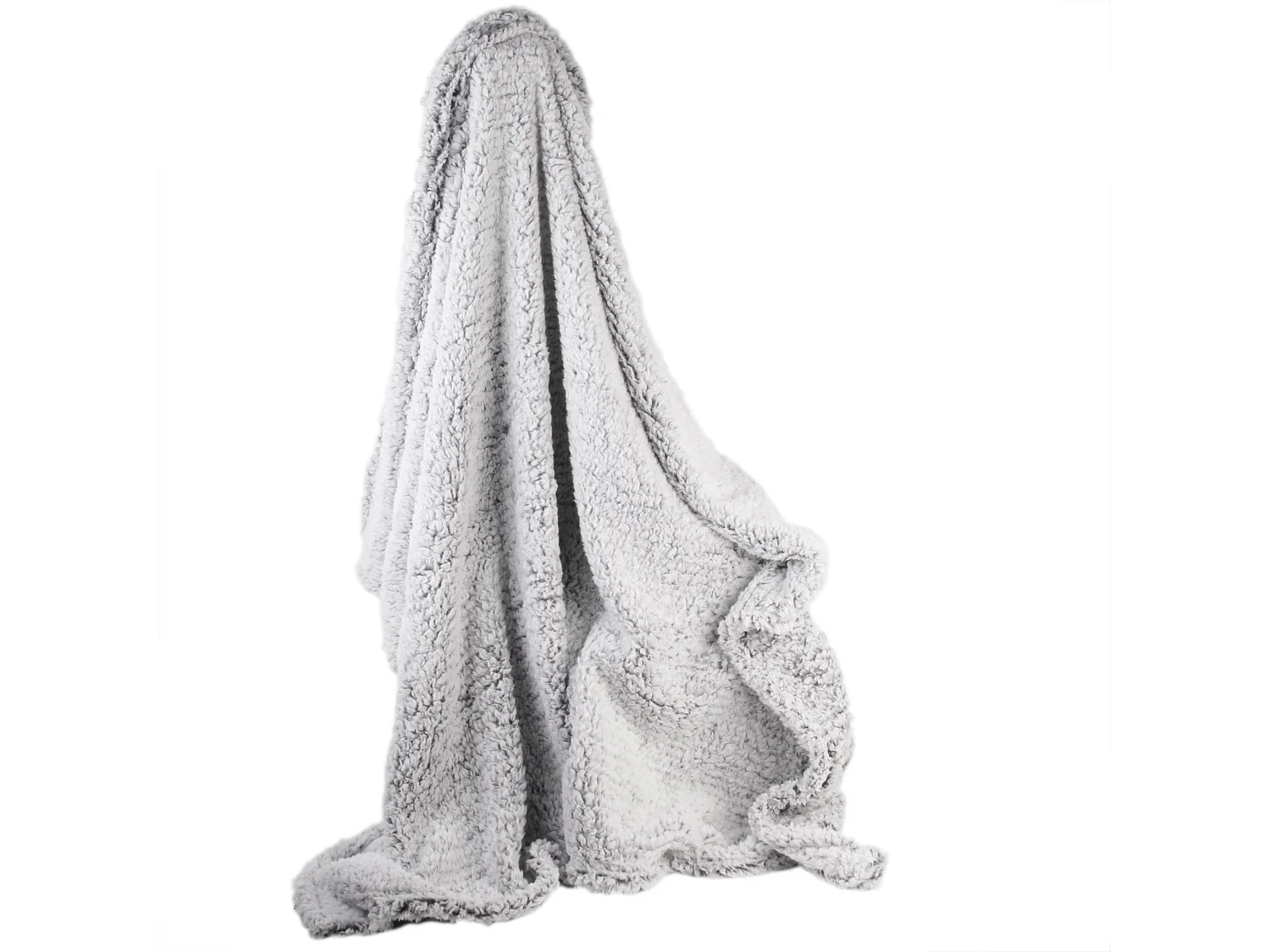Plaid Sherpa Gris 120x150cm Gris