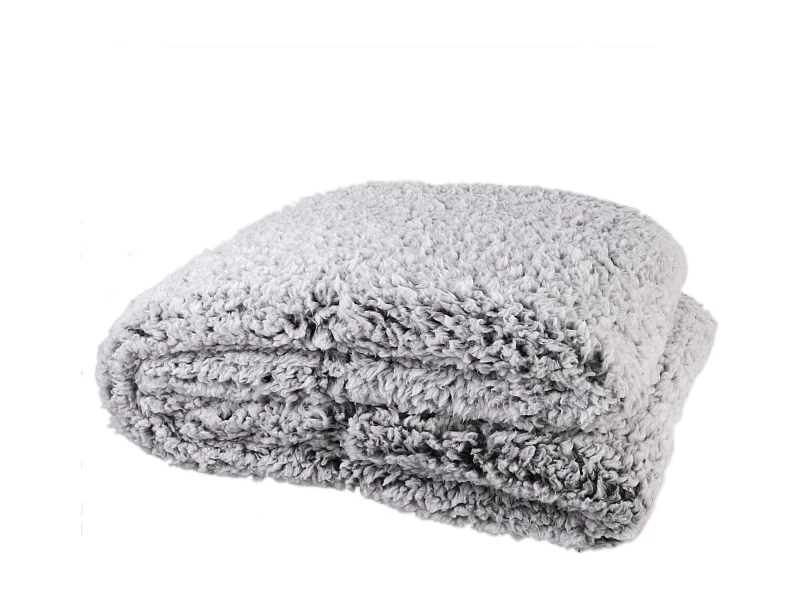 Plaid Sherpa Gris 120x150cm Gris