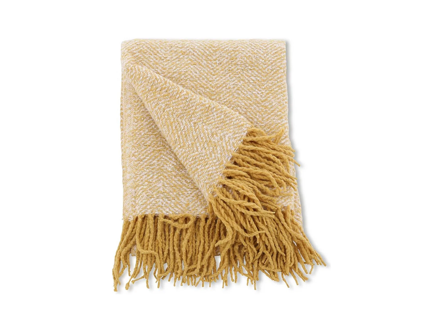 Sofaüberwurf mit Fischgrätenmuster Toby 170 x 130 cm