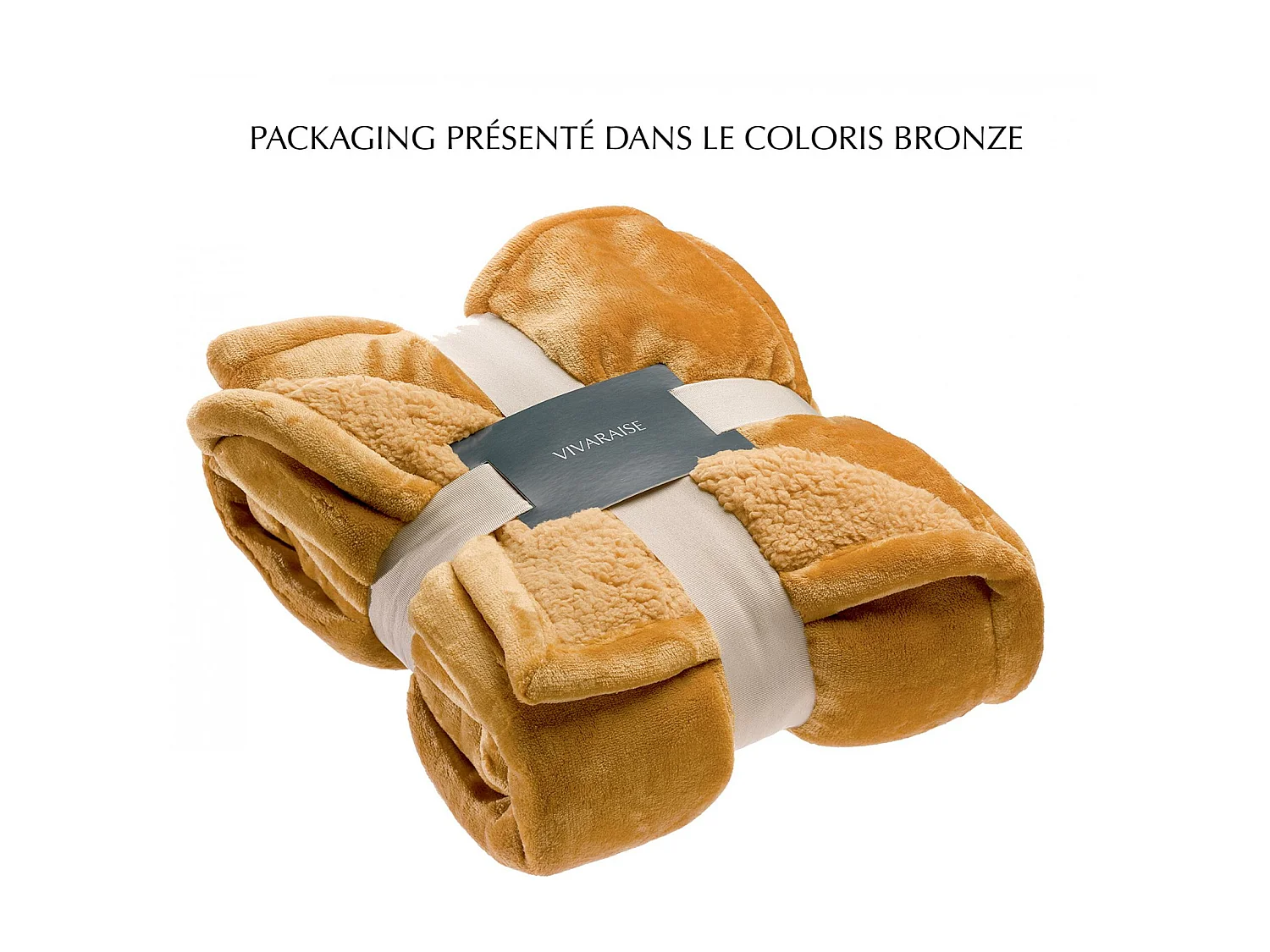 Plaid en polyester Michka 160 x 130 cm