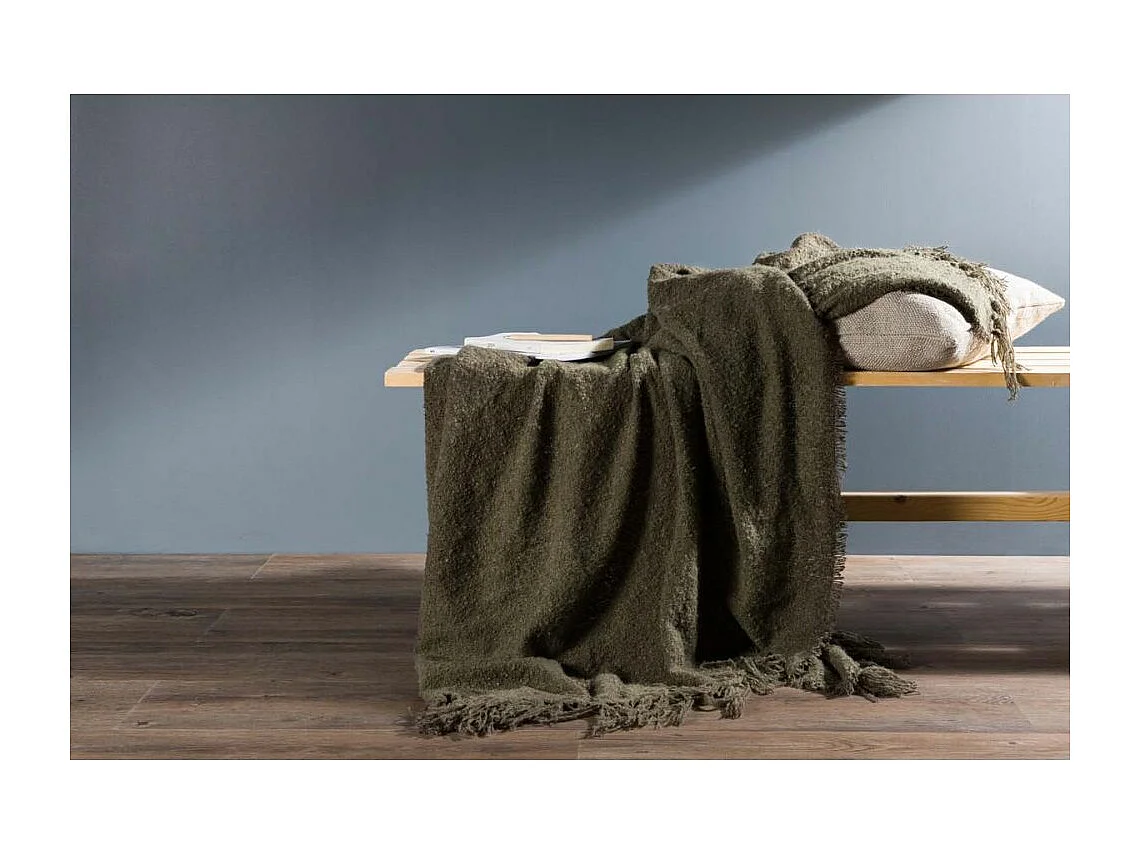 Stanly plaid 170x130cm lichtgroen.