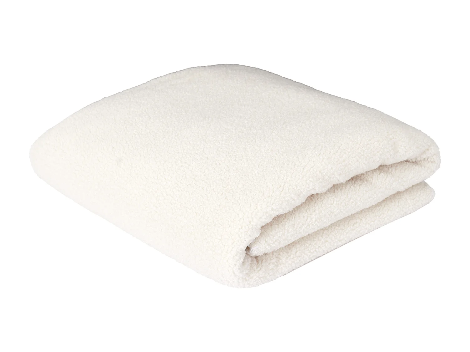 Plaid Sherpa Boucle Ecru 120x150cm Beige