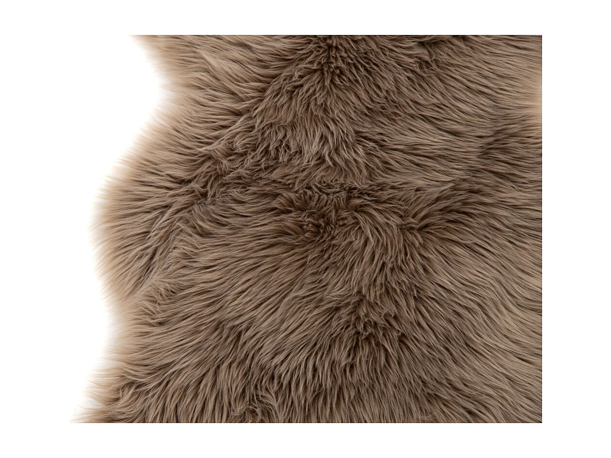 Katy lamsvel geïmiteerd 90x60cm bruin.