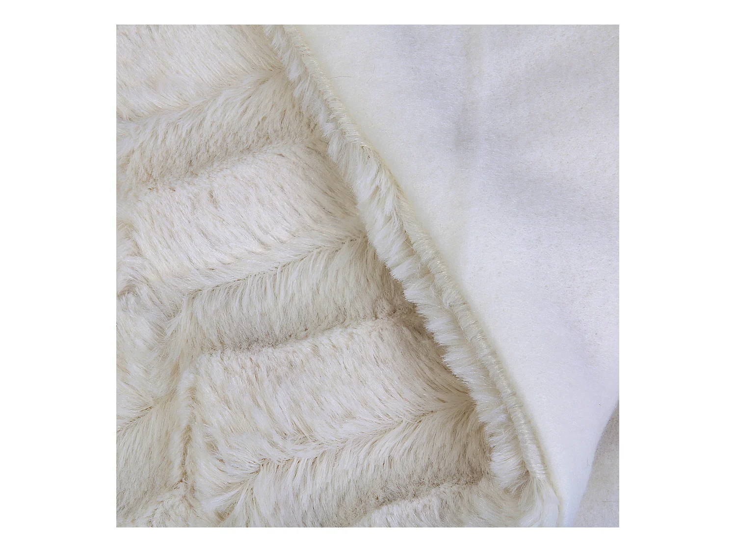 Plaid Imitation Fourrure A Anse Blanc 120x150cm Blanc